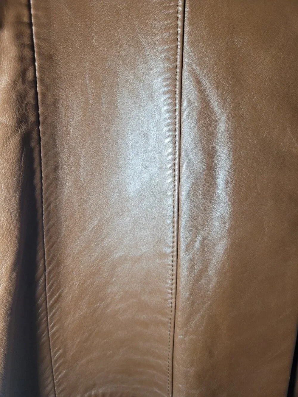 Vintage Silton Genuine Leather Blazer Brown Leather Jacket Size 38 Tailored